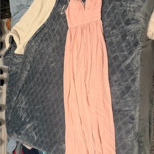 Simplicity Blush Pink Strapless Prom Dress